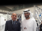 And PetroScience & Solution DMCC representative was : Mr. Medhat Hassan “ Managing Director” , as well as he meets Dr. Sultan Ahmed Al Jaber, UAE Minister of State and ADNOC Group CEO & take a photo with him.